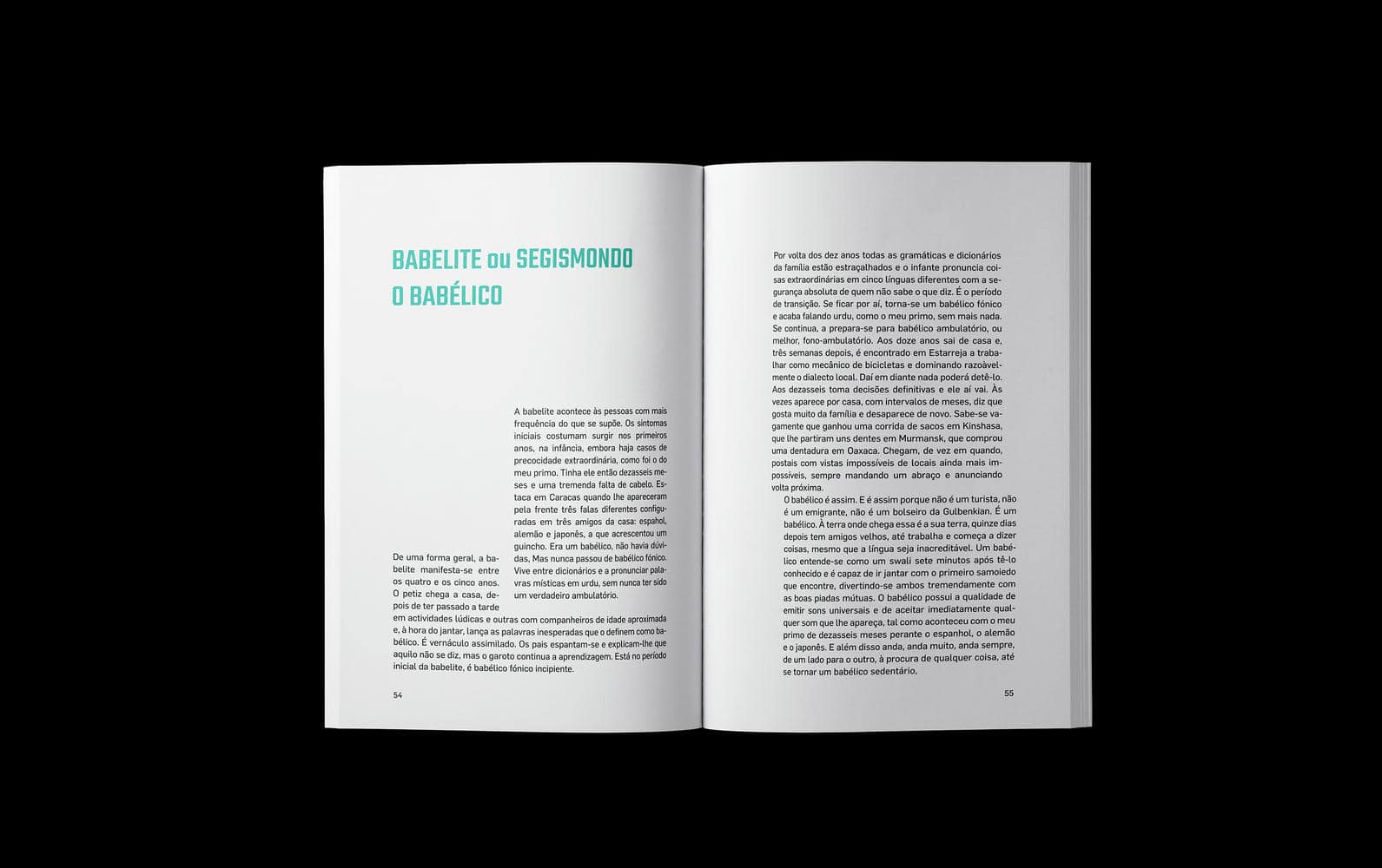 Editorial design spread